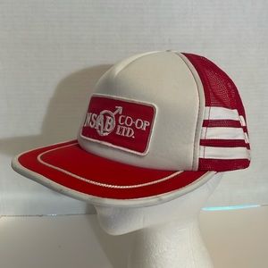 NSAB Co-Op truckers SnapBack three stripe  hat cap red and white